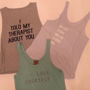 Good hYOUman and Emi Jay Athletic Tank Tops